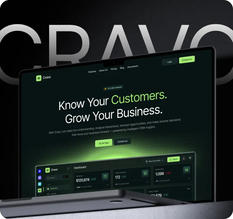 Cravo CRM SaaS Website
